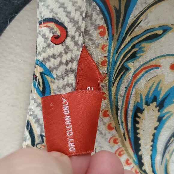 Sundance Floral Paisley Silk Sheer Button Down Blouse Top Size XS - Picture 7 of 8